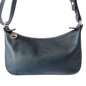 Longchamp Le Foulonné Leather Crossbody Shoulder Convertible Bag Y2K Vintage